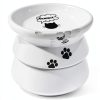 Cat Water Bowl ABRUTY Elevated Ceramic 16oz Tilted 4in Height-6