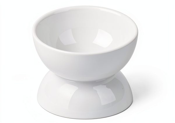 Cat Water Bowl ABRUTY Elevated Ceramic 16oz Tilted 4in Height-0