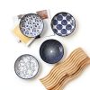 Ceramic Cat Food Bowl Set of 4 Selamica Blue 5.6 Inch Bowls-5