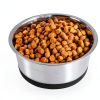 Neater Pet Brands Stainless Steel Dog Bowls with Non-Slip Rubber Bottom – Set of 2, 6 Cup (48 oz), Black - Heavy Duty Metal Dog Bowl, Dishwasher Safe, Food or Water Bowl, Ideal for Large Dogs-1