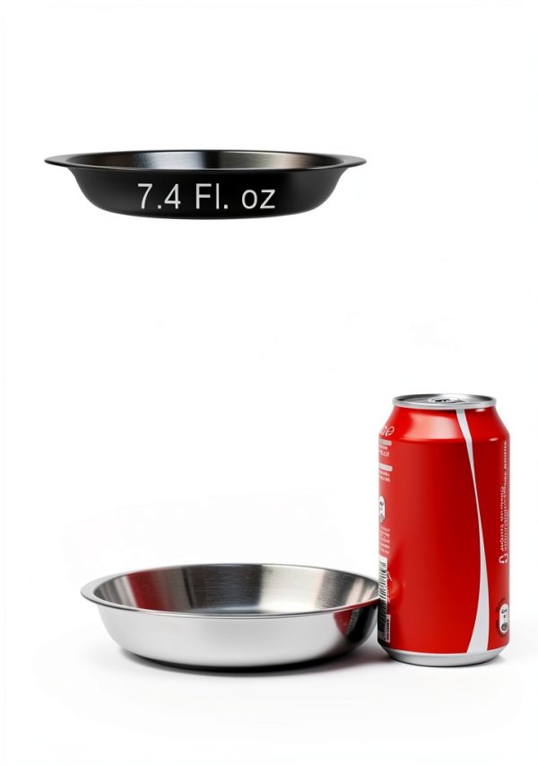 VENTION Shallow Cat Food Bowls, Stainless Steel Set of 4 for Indoor-1