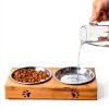 VENTION Shallow Cat Food Bowls, Stainless Steel Set of 4 for Indoor-4