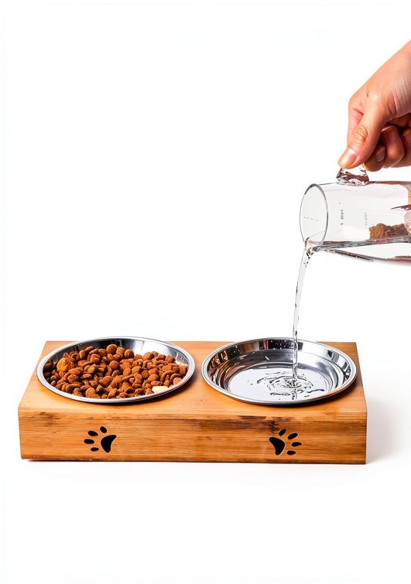 VENTION Shallow Cat Food Bowls, Stainless Steel Set of 4 for Indoor-4