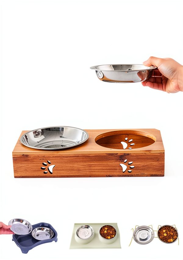 VENTION Shallow Cat Food Bowls, Stainless Steel Set of 4 for Indoor-3